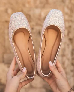 Outlet Casual Mode Ballerines femme pailletées - Divina Rose
