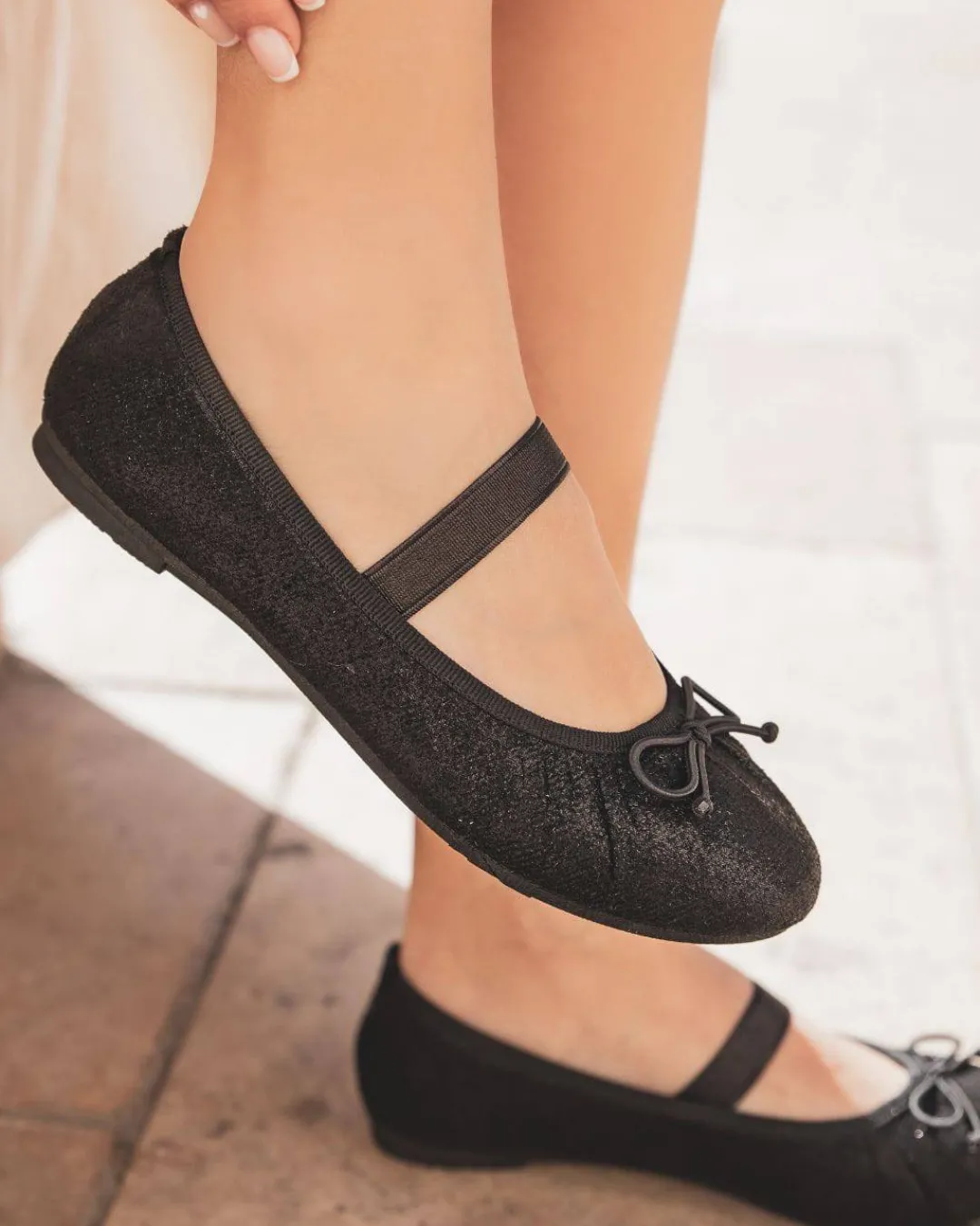 New Casual Mode Ballerines femme plates es - Lula Noir
