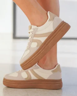 Discount Casual Mode Basket femme à lacets - Sophia Beige