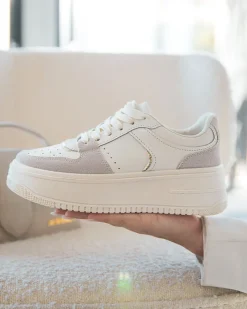 Best Casual Mode Basket femme à lacets - Amalia Beige