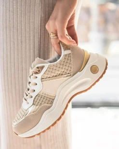 Discount Casual Mode Basket femme à lacets - Ruth Beige