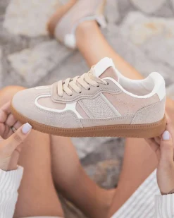 New Casual Mode Basket femme à lacets - Alessandra Beige