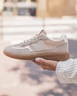 New Casual Mode Basket femme à lacets - Alessandra Beige