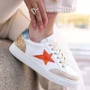 Fashion Casual Mode Basket femme he à lacets - Castille Blanc