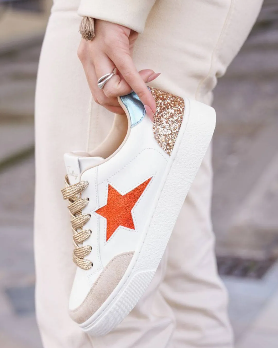 Fashion Casual Mode Basket femme he à lacets - Castille Blanc