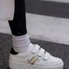 Hot Casual Mode Basket femme he creepers à scratch - CL70 WHITE Blanc