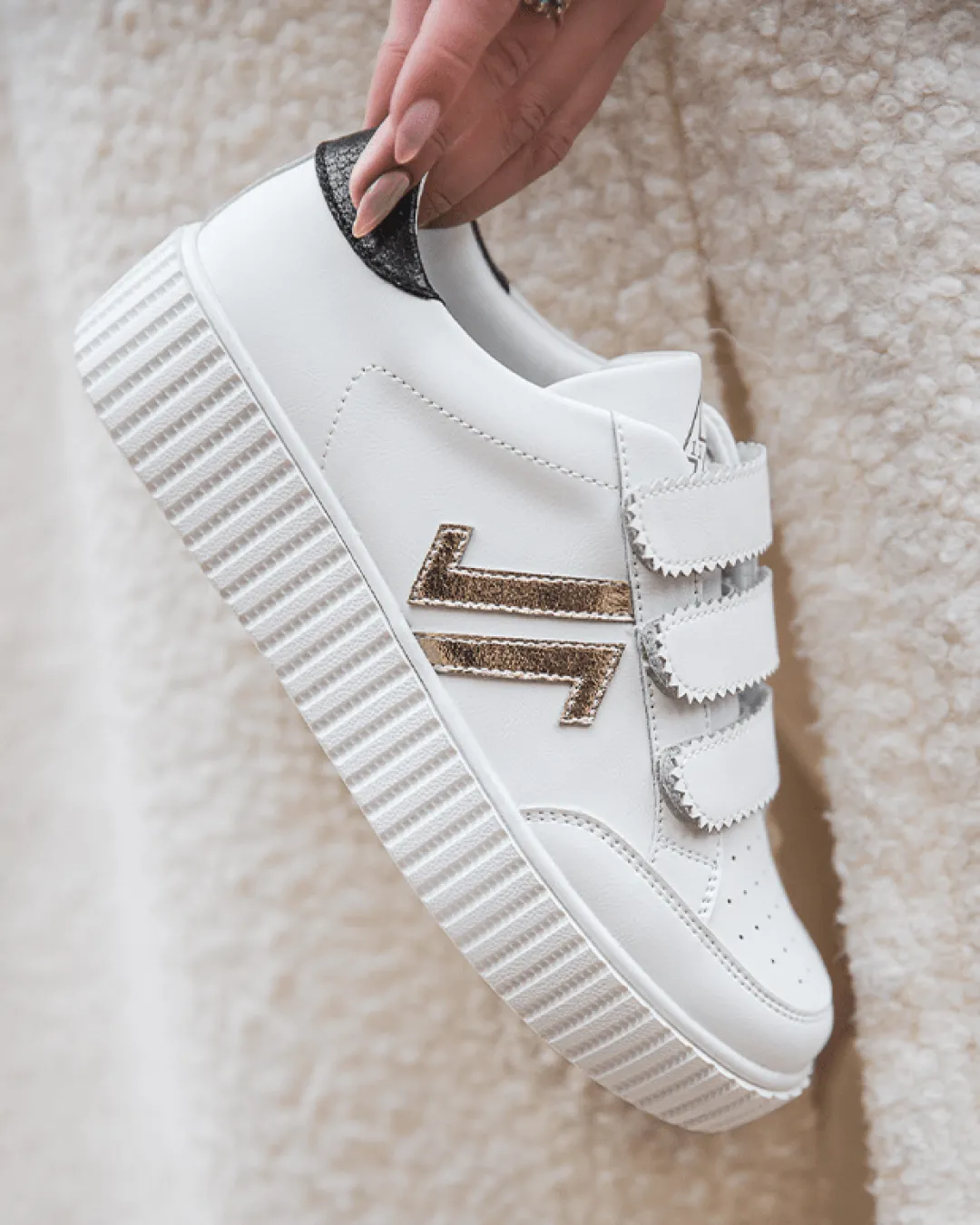 Hot Casual Mode Basket femme he creepers à scratch - CL70 WHITE Blanc