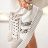 Online Casual Mode Basket femme he lacets - CL59 WHITE Blanc