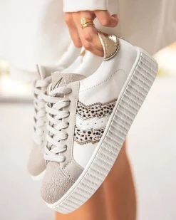 Online Casual Mode Basket femme he lacets - CL59 WHITE Blanc