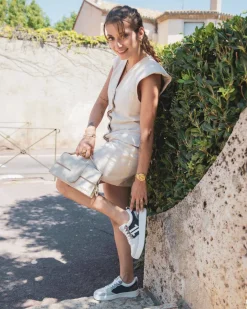 Outlet Casual Mode Basket femme e à lacets - CL81 BLUE Bleu