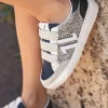 New Casual Mode Basket femme e à scratch - CL80 BLUE Bleu