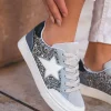 Sale Casual Mode Basket femme e jeans paillettes étoile - Claudia Bleu