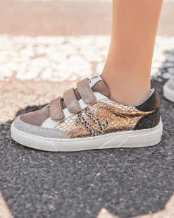 New Casual Mode Basket femme bronze à scratch - CL80 BRONZE Taupe