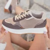 Hot Casual Mode Basket femme à lacets - Alyson Camel