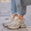 Outlet Casual Mode Basket femme compensée e à lacets - Talia Gris