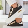Best Casual Mode Basket femme compensée e à lacets - Raquel Noir