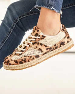 Online Casual Mode Basket femme espadrille léopard à lacets - Ursule Leopard