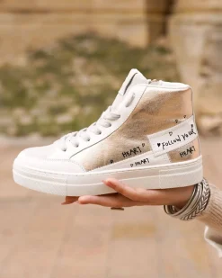 New Casual Mode Basket femme montante dée - Gabrielle Or
