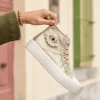 Sale Casual Mode Basket femme montante dée à lacets - Kelly Or