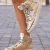 Sale Casual Mode Basket femme montante dée à lacets - Éliane Or