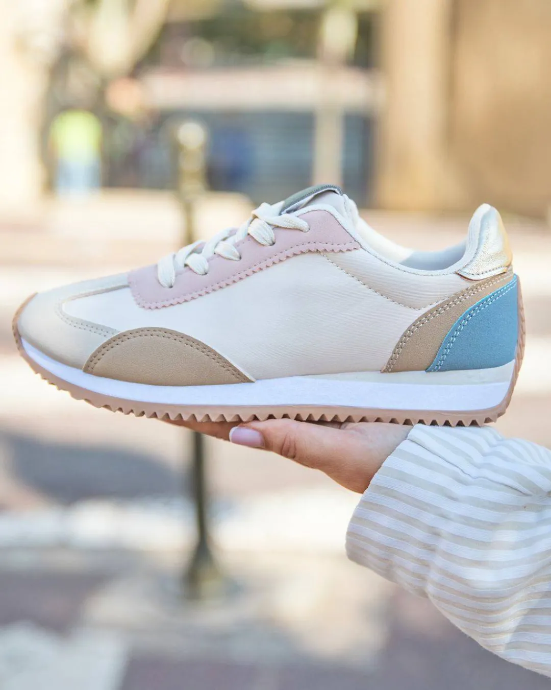 Best Casual Mode Basket femme multicolore à lacets - Laurie Nude