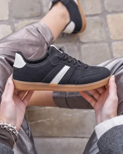 Sale Casual Mode Basket femme e à lacets - Joséphine Noir