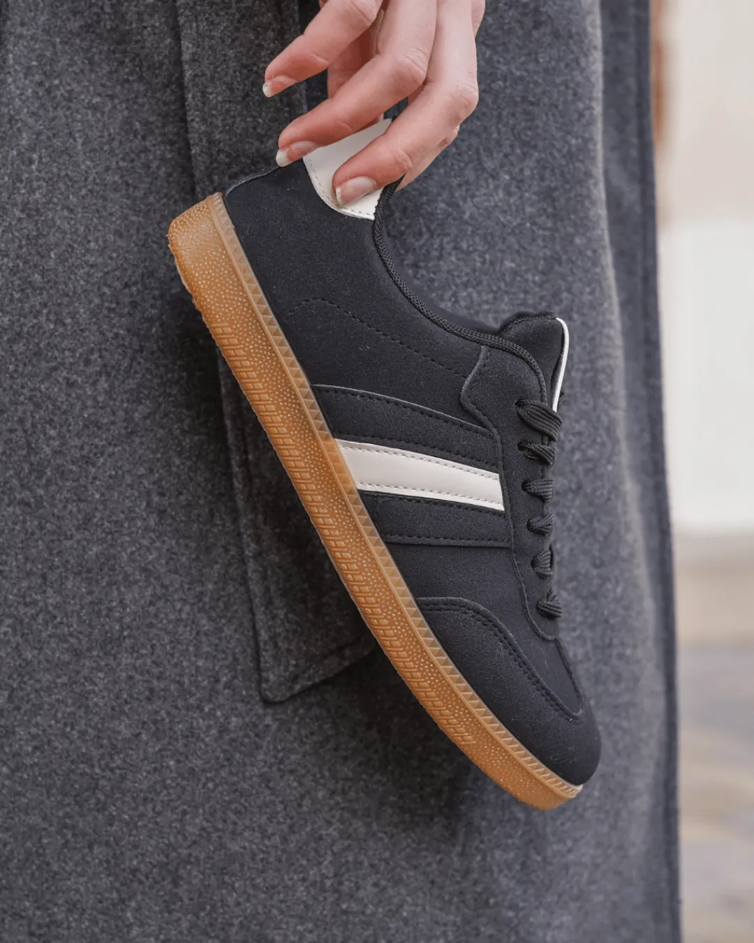 Sale Casual Mode Basket femme e à lacets - Joséphine Noir