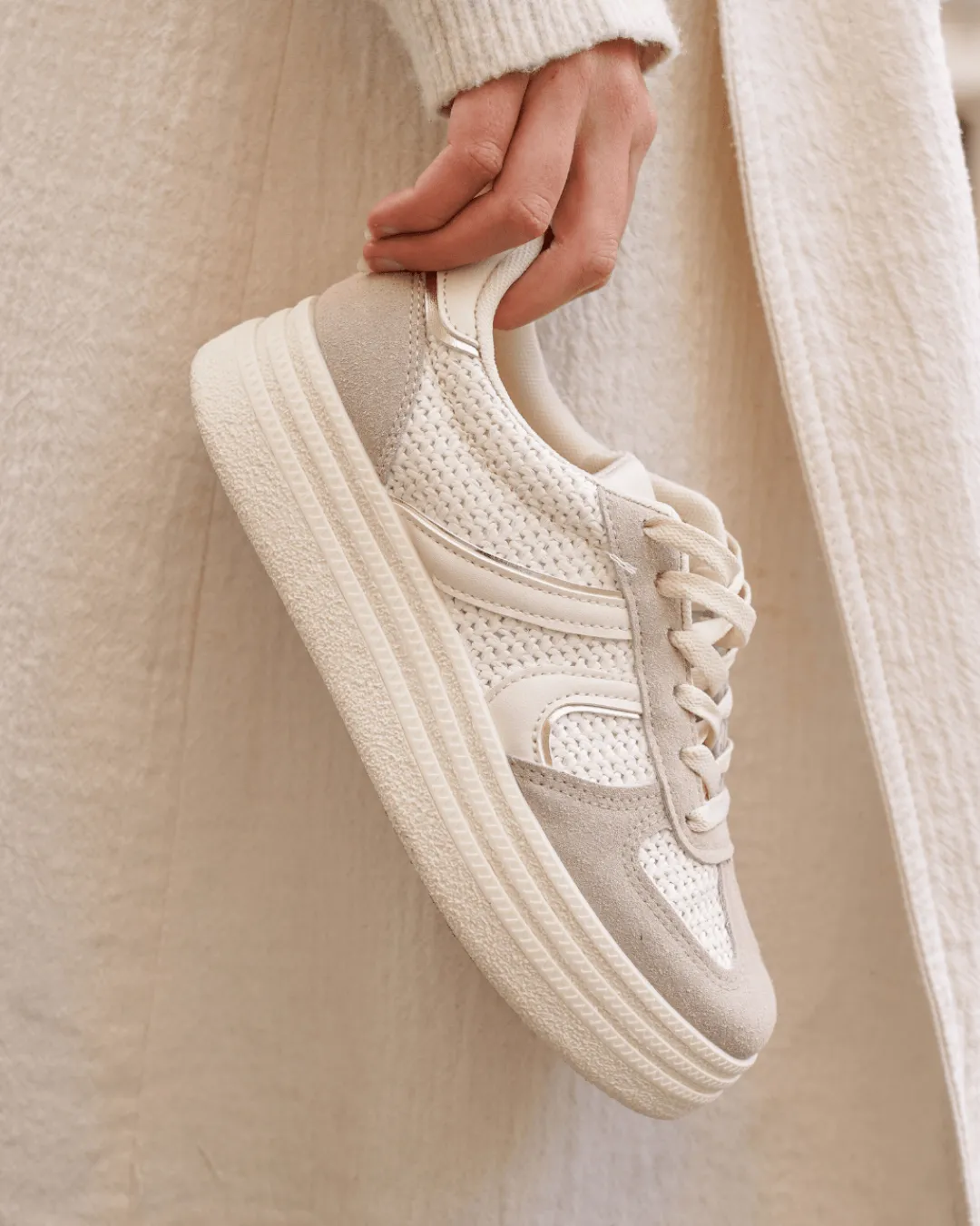 Online Casual Mode Basket femme à lacets - Sophia Taupe