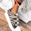 Fashion Casual Mode Basket femme tigrée à scratch - CL60 TIGER Noir