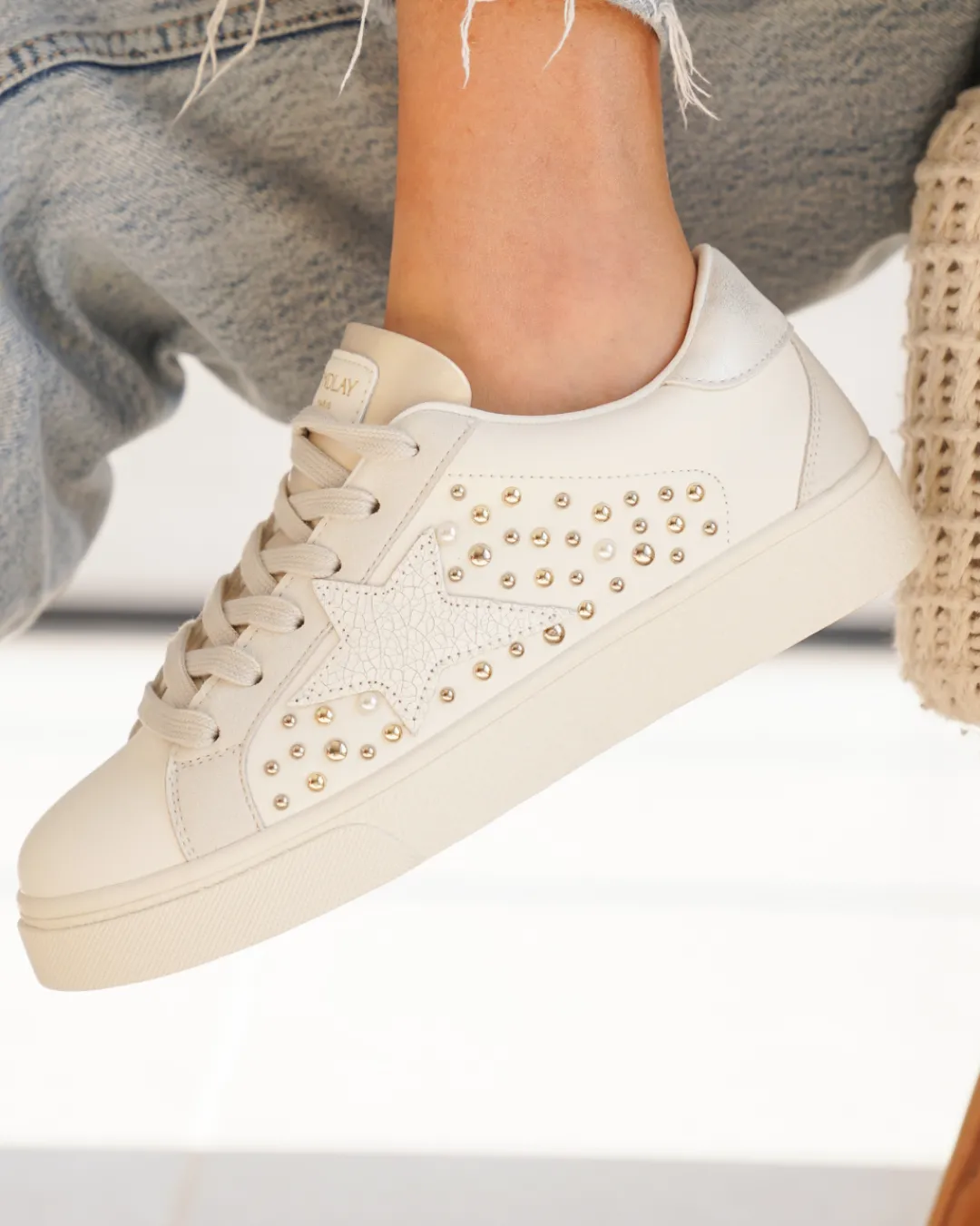 Online Casual Mode Basket femme étoile he à lacets - Orlane Blanc