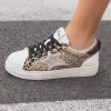 Discount Casual Mode Basket femme étoile dée à lacets - Ingrid Or