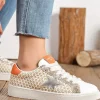 Discount Casual Mode Basket femme étoile dée à lacets - Calista Or