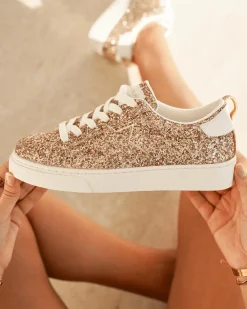 Fashion Casual Mode Basket femme étoile dée à lacets - Alicia Or