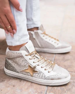 Online Casual Mode Basket femme étoile dée montante - Nelya Or