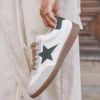 Online Casual Mode Basket femme étoile à lacets - Cléa Kaki