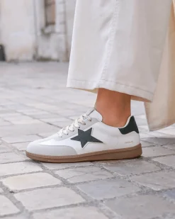 Online Casual Mode Basket femme étoile à lacets - Cléa Kaki
