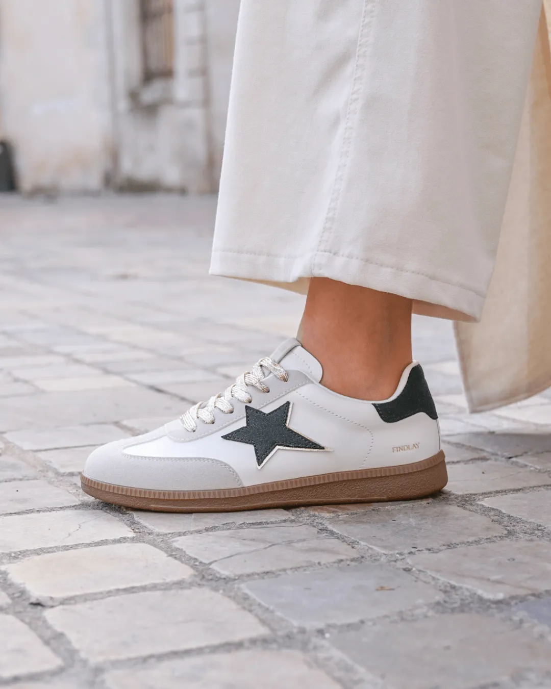 Online Casual Mode Basket femme étoile à lacets - Cléa Kaki