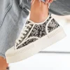 New Casual Mode Basket femme toile e à lacets - Imala Noir