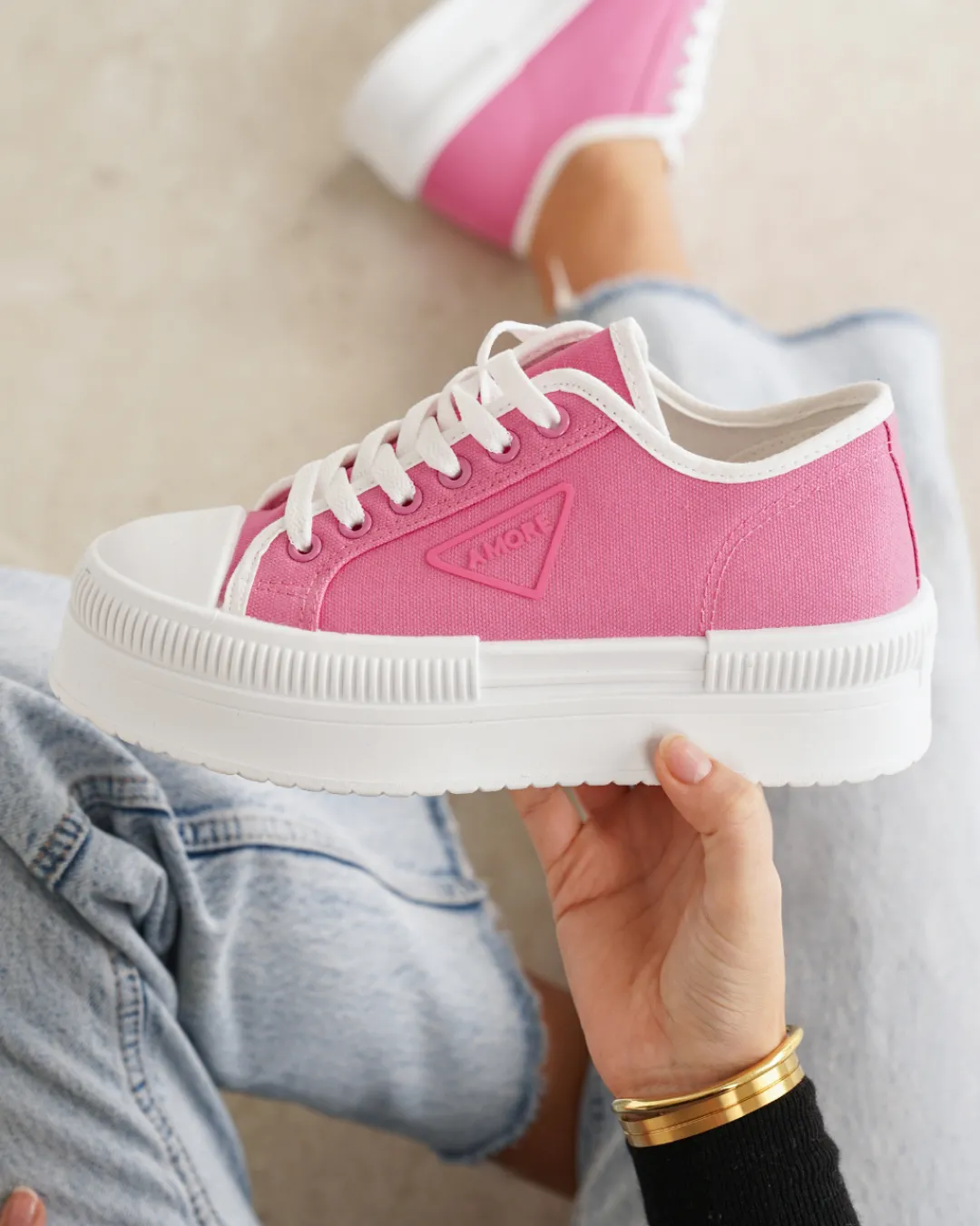 Sale Casual Mode Basket femme toile à lacets - Golda Rose