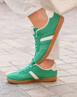 Sale Casual Mode Basket femme e à lacets - Joséphine Vert