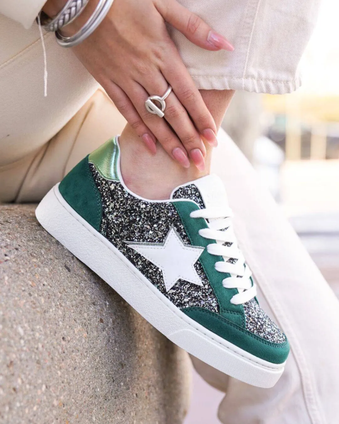 Online Casual Mode Basket femme e à lacets - Castille Vert