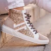 Hot Casual Mode Basket montante femme léopard à lacets - CL87 LEO Leopard