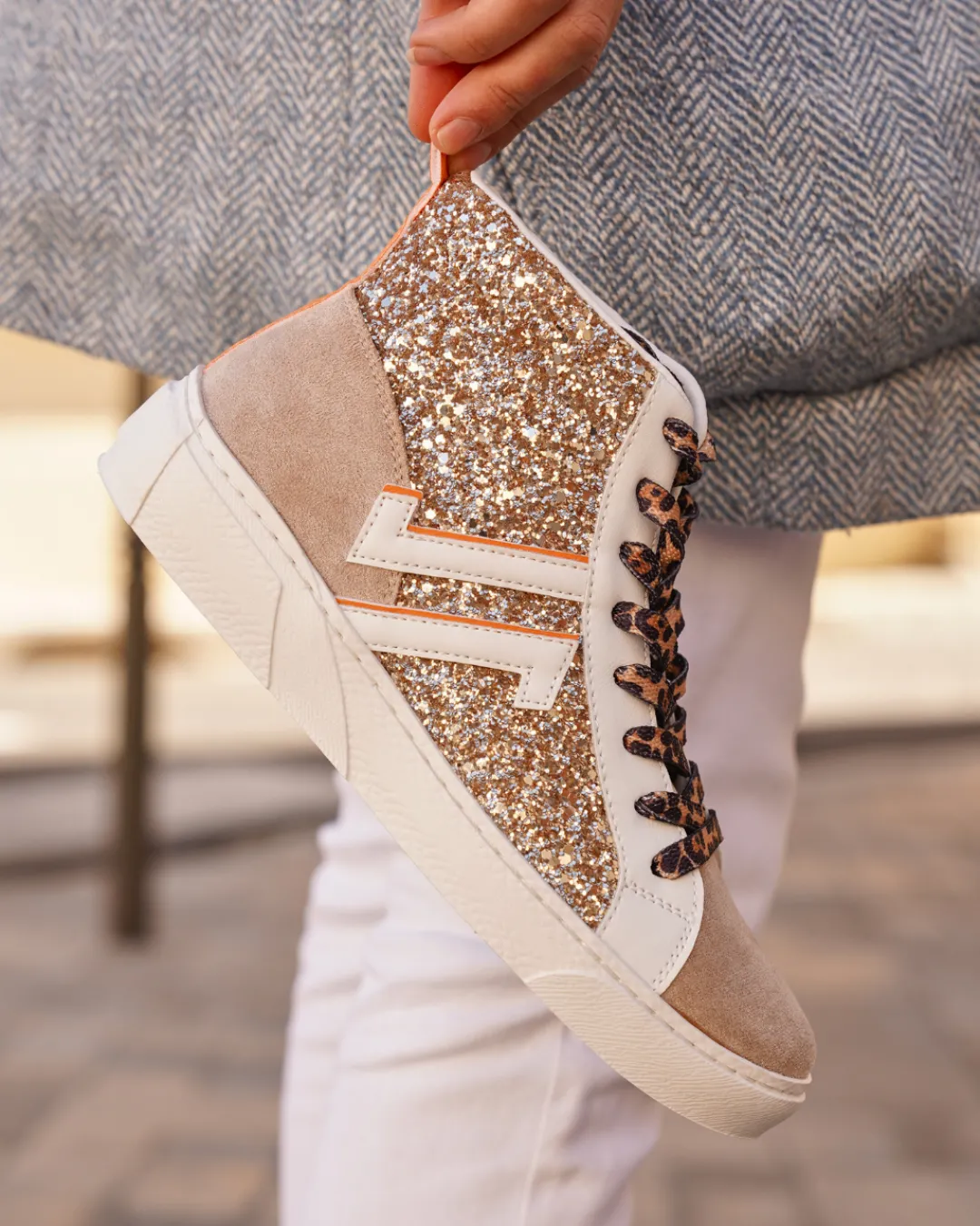 Hot Casual Mode Basket montante femme léopard à lacets - CL87 LEO Leopard