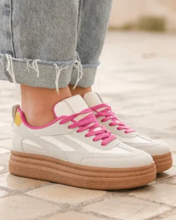 New Casual Mode Basket semelle marron femme e à lacets - Claire Gris