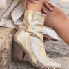 Best Casual Mode Bottines femme dées à talon avec clous - Jamie Or