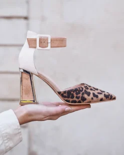 Outlet Casual Mode Escarpins femme léopard à talon - Maryam Leopard