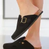 Outlet Casual Mode Mules femme es avec boucle - Barbara Noir