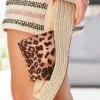 Online Casual Mode Sandale femme compensée léopard - Ebony Leopard