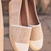 Clearance Casual Mode Sandale femme espadrille he et beige - Jenny Blanc