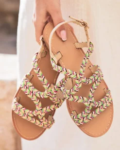 Sale Casual Mode Sandale femme plate multicolore - Audrey Rose